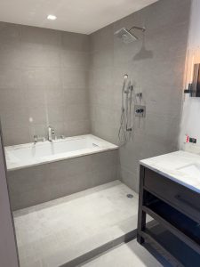 Bathtub and shower tile installation
