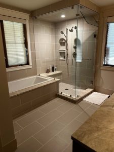 bathroom floor and shower tile