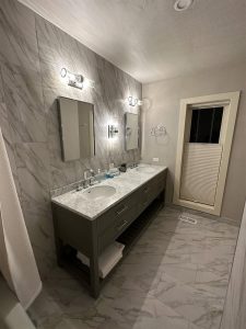 marble bathroom tile installation