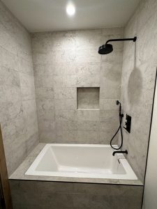 custom bathroom shower tiling