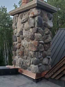 custom stone chimney installation