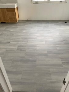 custom tile floor installation