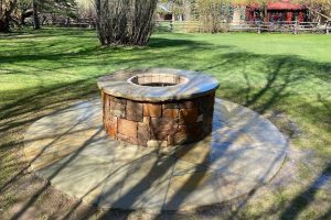 custom outdoor stone firepit