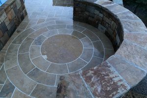 custom circular outdoor stonework