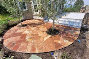custom patio stonework instillation
